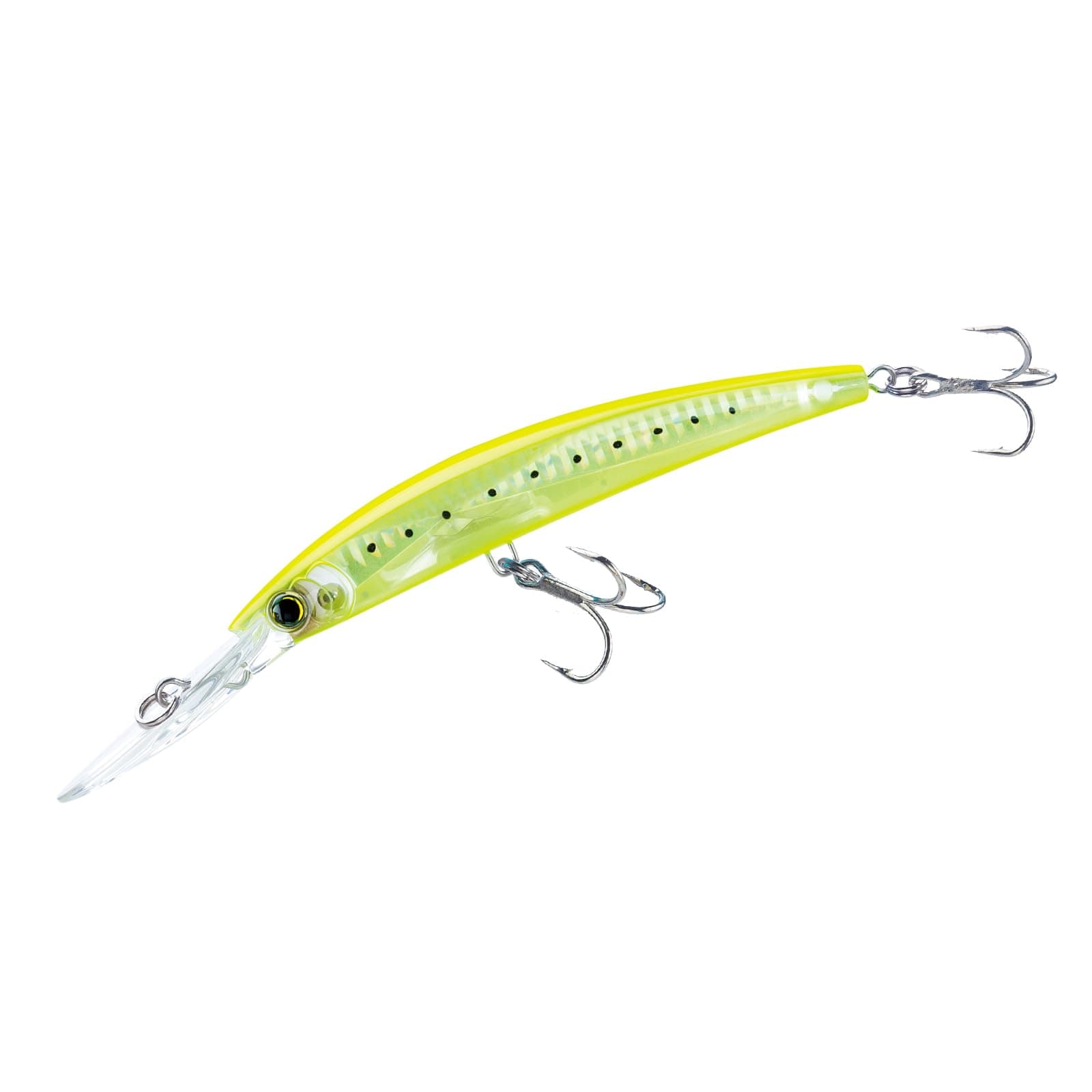 Yo-Zuri Crystal 3D Minnow Deep Diver Lure, Chartreuse Silver, 6-Inch