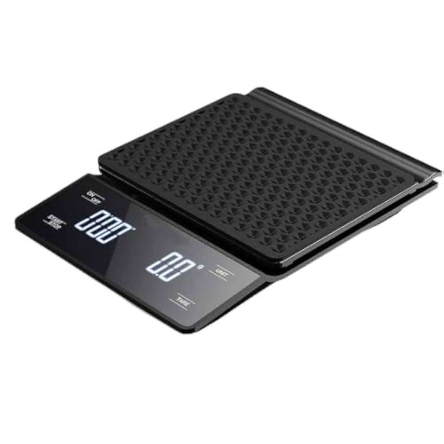 Santo Coffee Scale with Timer 3kg/0.1g High Precision Pour Over Drip Espresso Scale with Back-Lit LED Display (Batteries Not Included), black