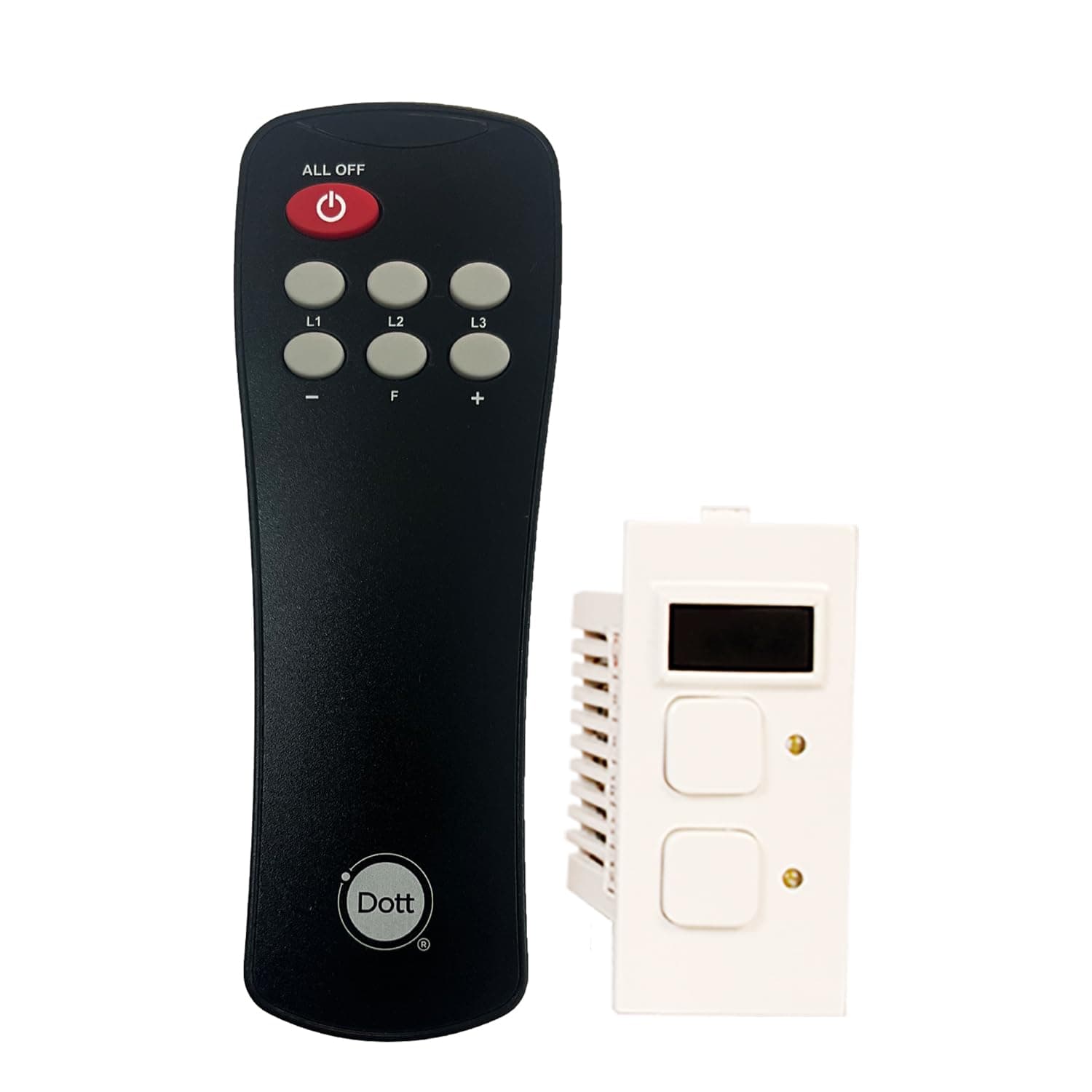 Dott Systems Remote Control Switches for 1 Light and 1 Fan with Speed Regulation (Modular)