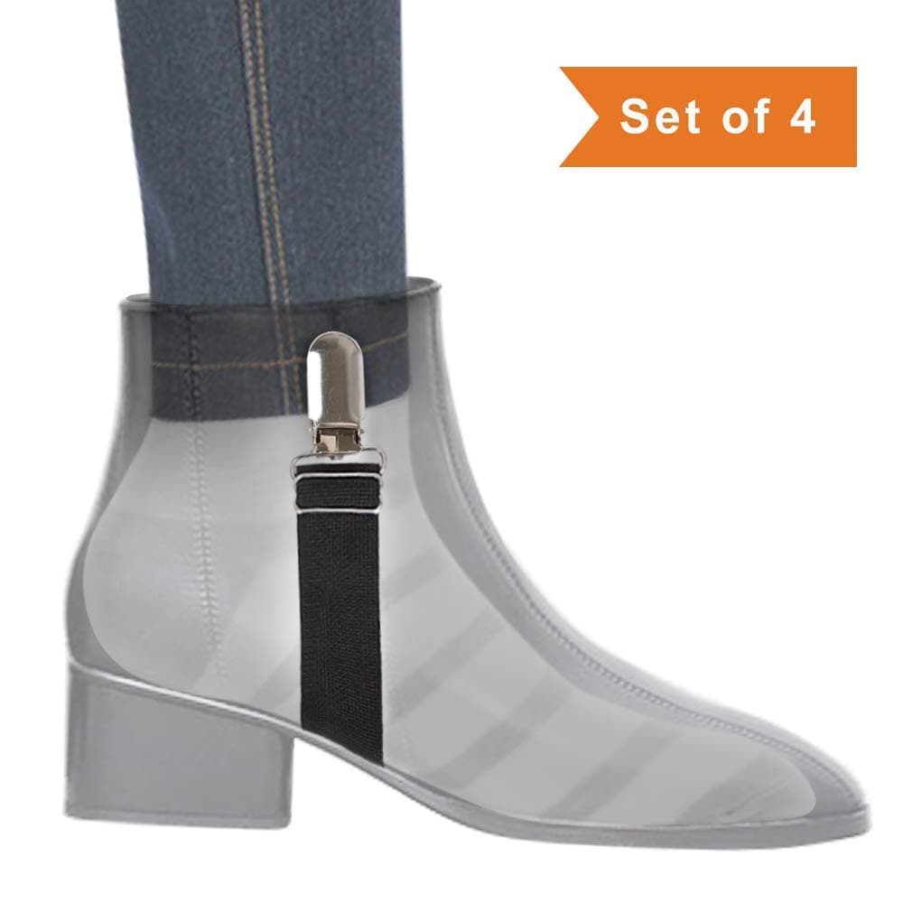 BoncasImproved Adjustable Elastic Boot Clips Boot Straps Pant Clips Stirrups Leg Straps Keeping Your Pants Tucked