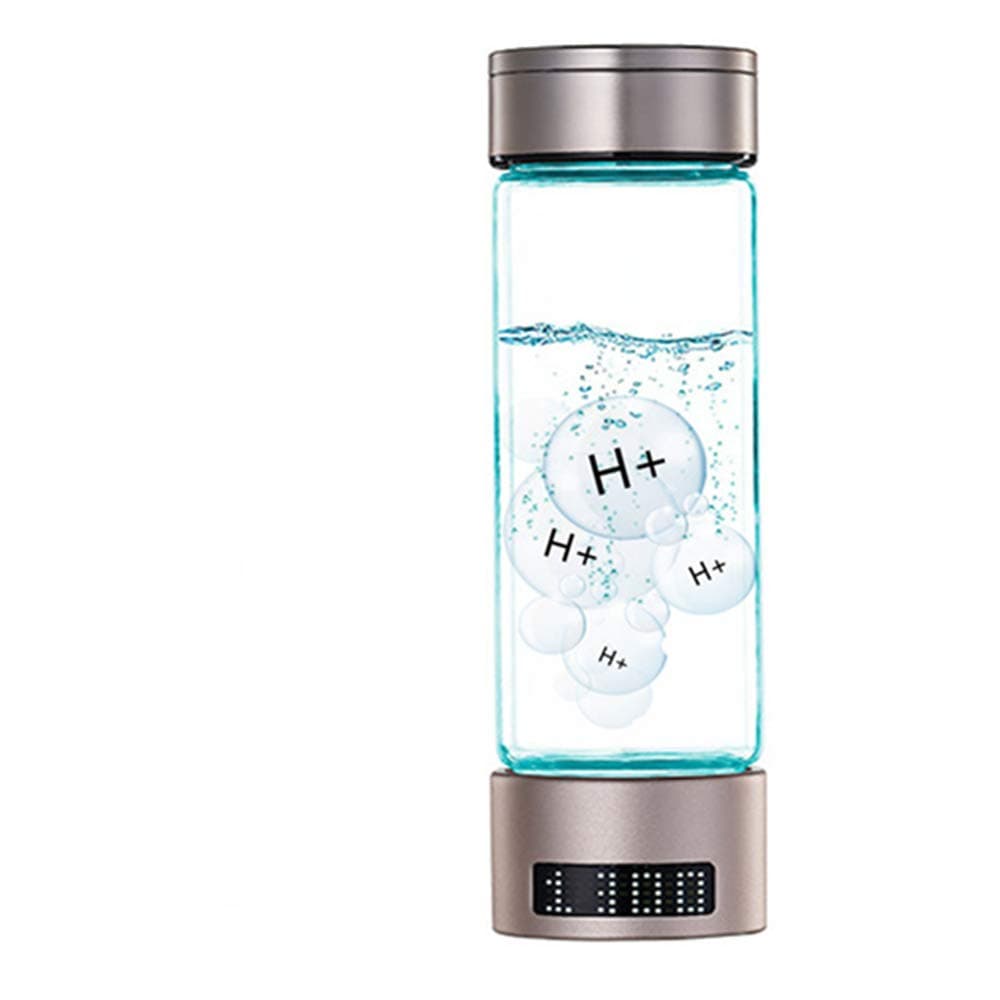 WooMeWooU Hydrogen Generator, Hydrogen Water Ionizer Maker Generator, Hydrogen Water Bottle SPE Pem Technology, 400ml Sports Design for Car, Bike, Outdoors, tandard Mineral Water Adapter