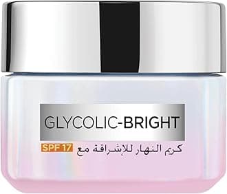 L’Oréal Paris Glycolic Bright Day Cream with SPF 17, 50ml |Skin Brightening Cream with Glycolic Acid that Visbily Minimizes Spots & Reveals Even Toned Skin