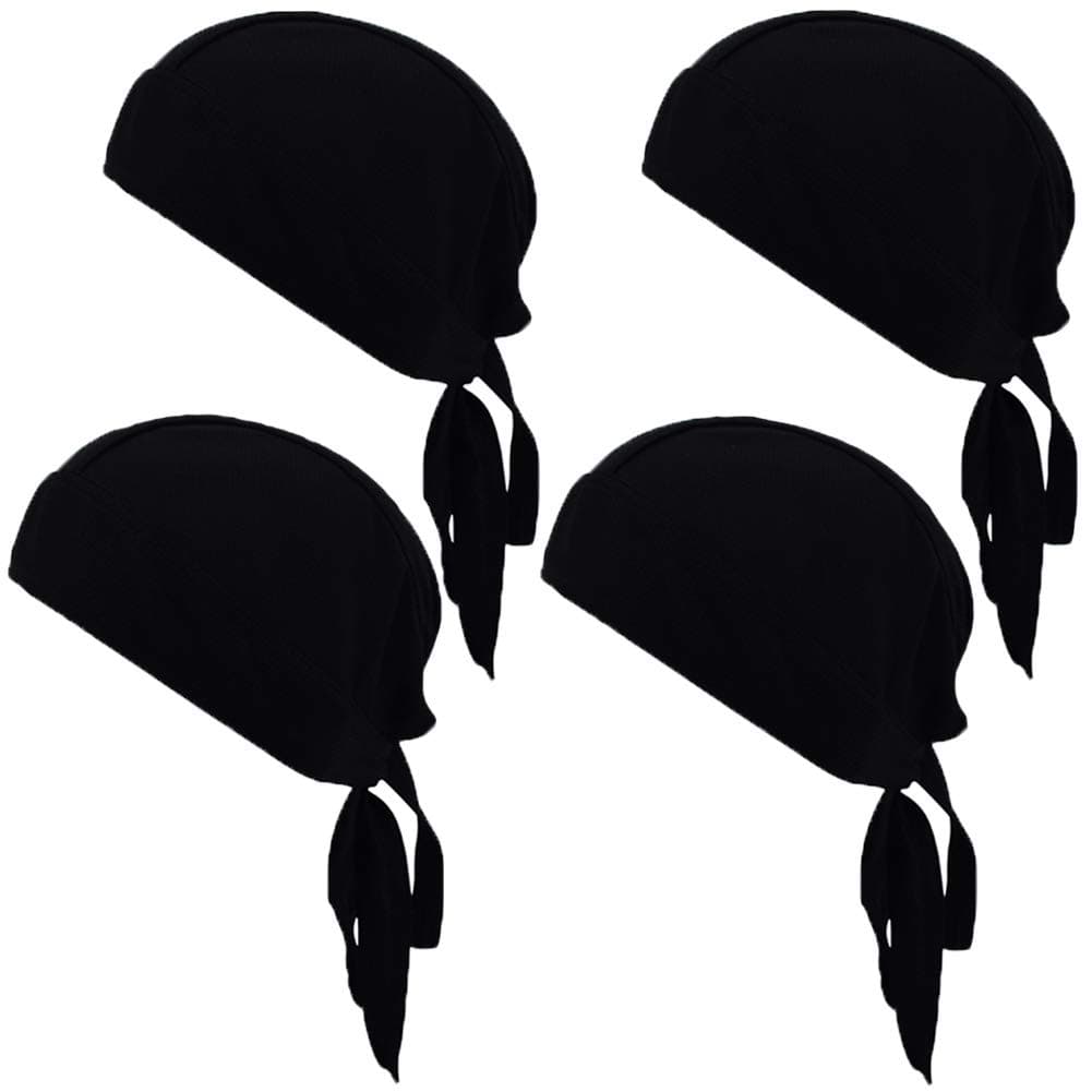 Sweat Wicking Doo Rag Cooling Dew Rag Helmet Liner Hat Large Motorcycle Head Wrap Bandana Skull Caps for Men and Women
