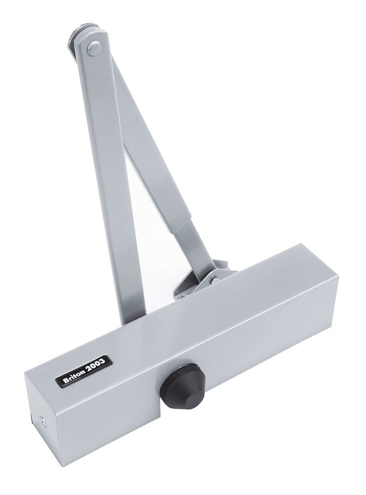 Briton 2003.SES Size 3 CE Door Closer Fixed for Fire Doors - Silver