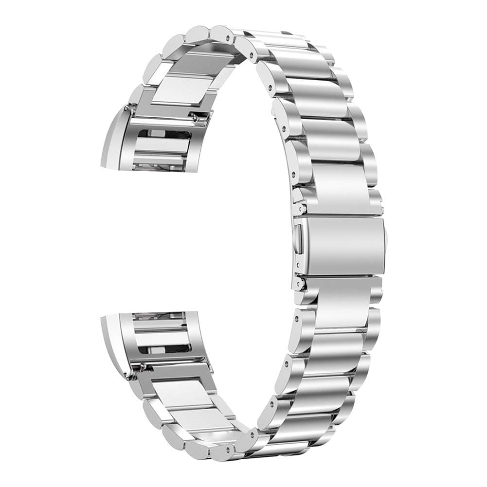 Oitom Stainless Steel Bands Compatilbe Fitbit Charge 2,Premium Stainless Steel SS Metal Replacement Watch Band Strap for Fitbit Charge 2 Smart Fitness Watch (Silver with Clear Diamond)