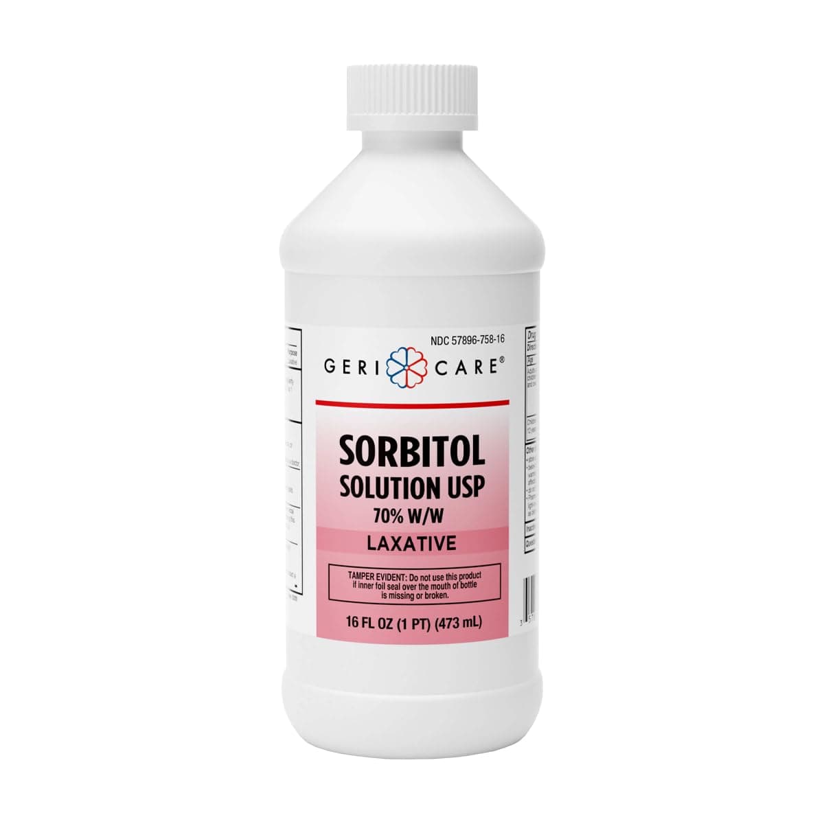 GeriCare Sorbitol Liquid Laxative Solution USP 70% W/W, Fast-Acting Laxative for Occasional Constipation, Hydrating Stool Softener for Digestive Health, for Rectal Use Only 16 Fl Oz (Pack of 1)