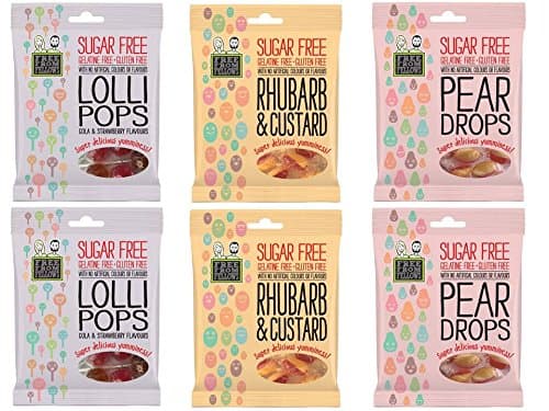 Free From Fellows Boiled Sweets Mixed Case 6 x Bags | Vegan, Sugar Free, No Gluten