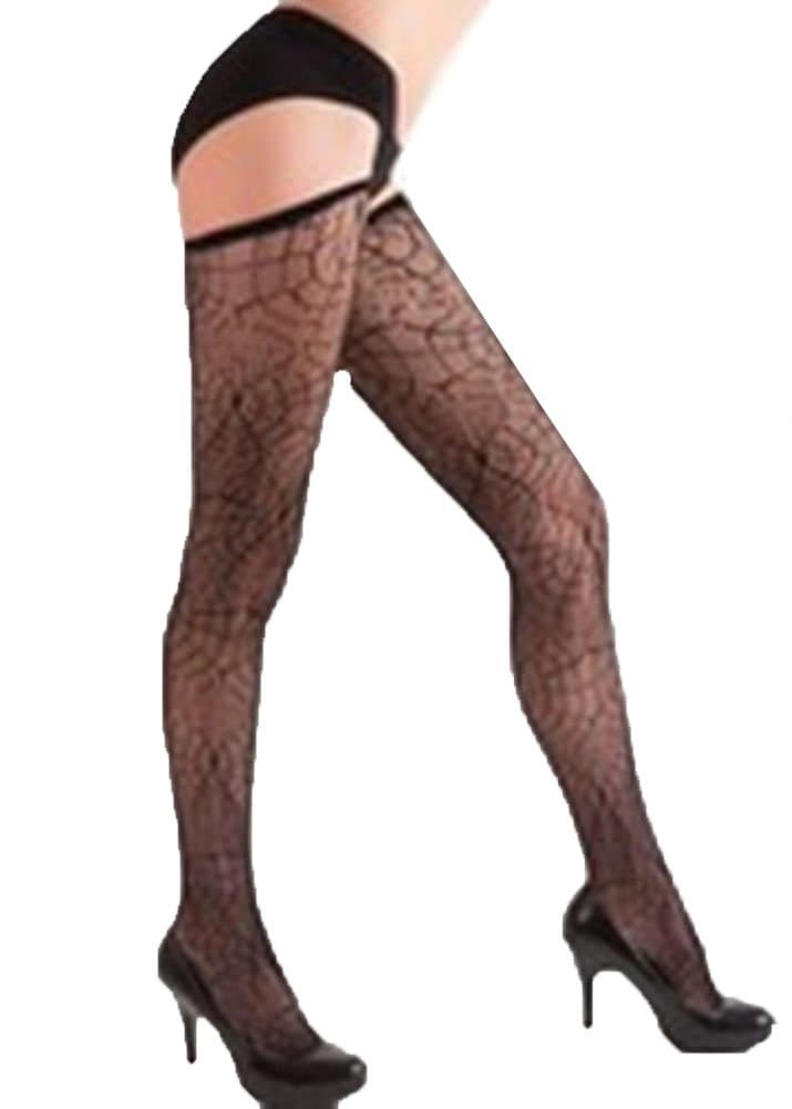 Afboutique Spider Web Thigh High Stockings
