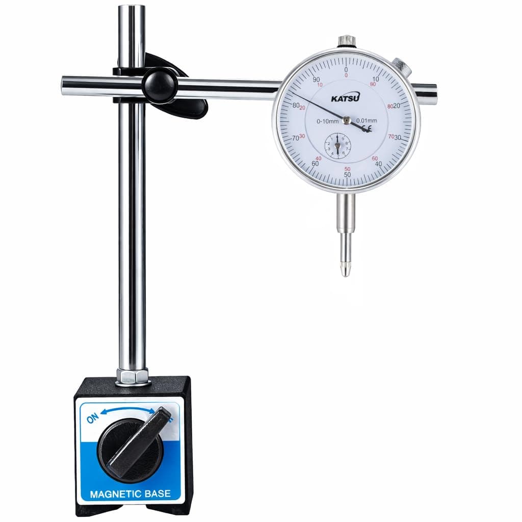 KATSU Tools Dial Test Indicator DTI Gauge 0-10mm With Magnetic Base 40111963
