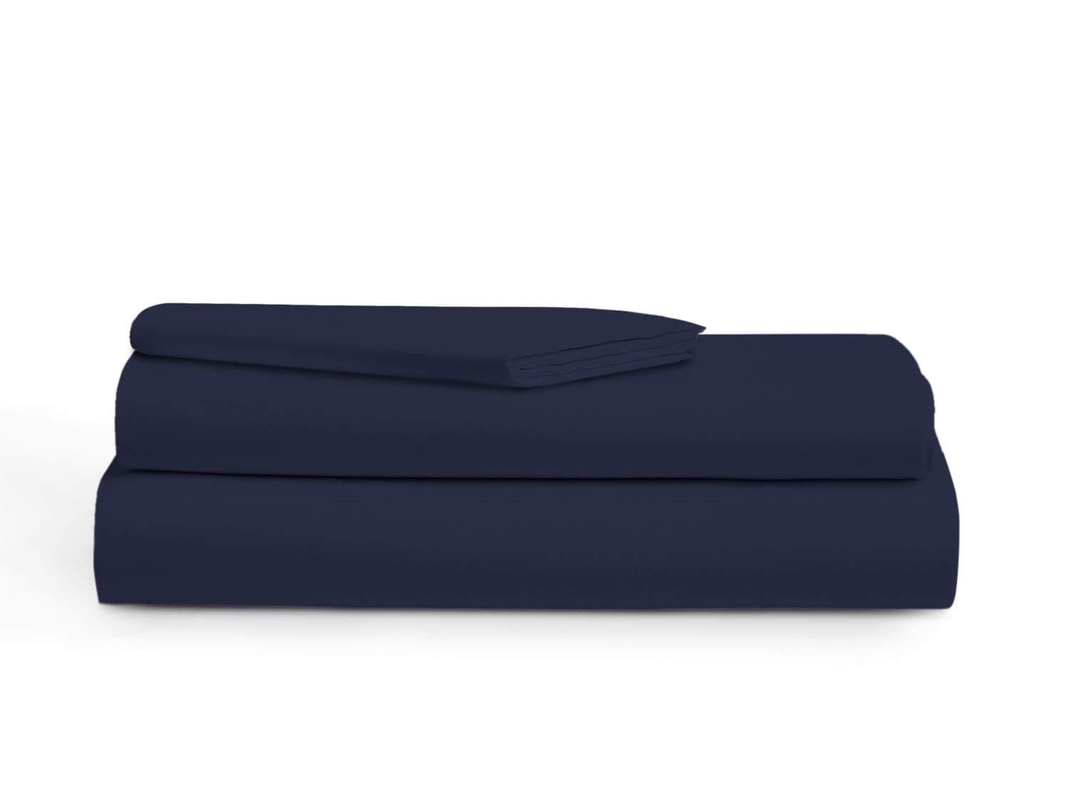 Audley Home 800 Thread Count 100% Egyptian Cotton, 3 Piece Bedsheet Set, 18” Deep Pockets, Smooth & Soft Sateen Weave, 5 Star Hotel Quality (Navy Blue, Twin)