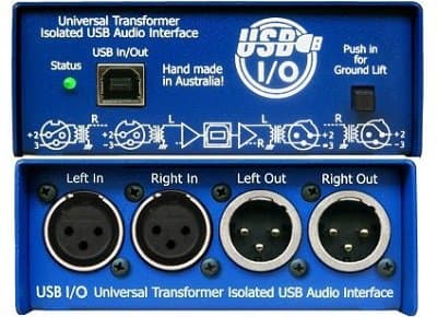 ARX USB I/O (USB-3) Audibox USB I/O Balanced Stereo XLR Inputs & Outs USB DI Box