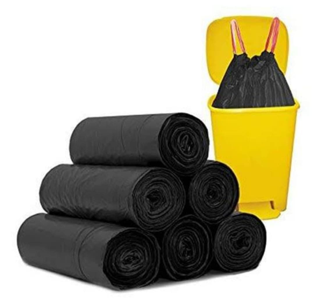 Garbage Bags Medium for Kitchen, Office, Home - Daily Use |19 x 21 inches Black, Dry & Wet waste | 30 bags roll (Pack of 6)
