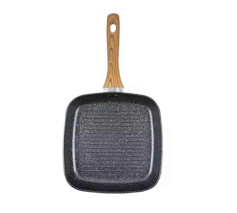 4 Hole Non Stick Egg Frying pan, Multi-Purpose Frying pan for Omelet uttapam,idli Burger Poached Egg Kitchen Breakfast(1pcs) (Black Grill Pan 24cm)