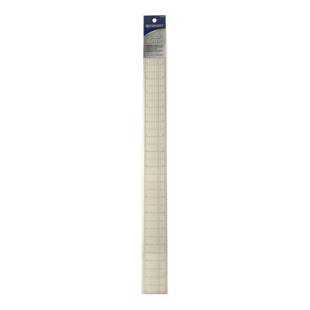 C-Thru Ruler Clear Plastic Grid Rulers 18 in.