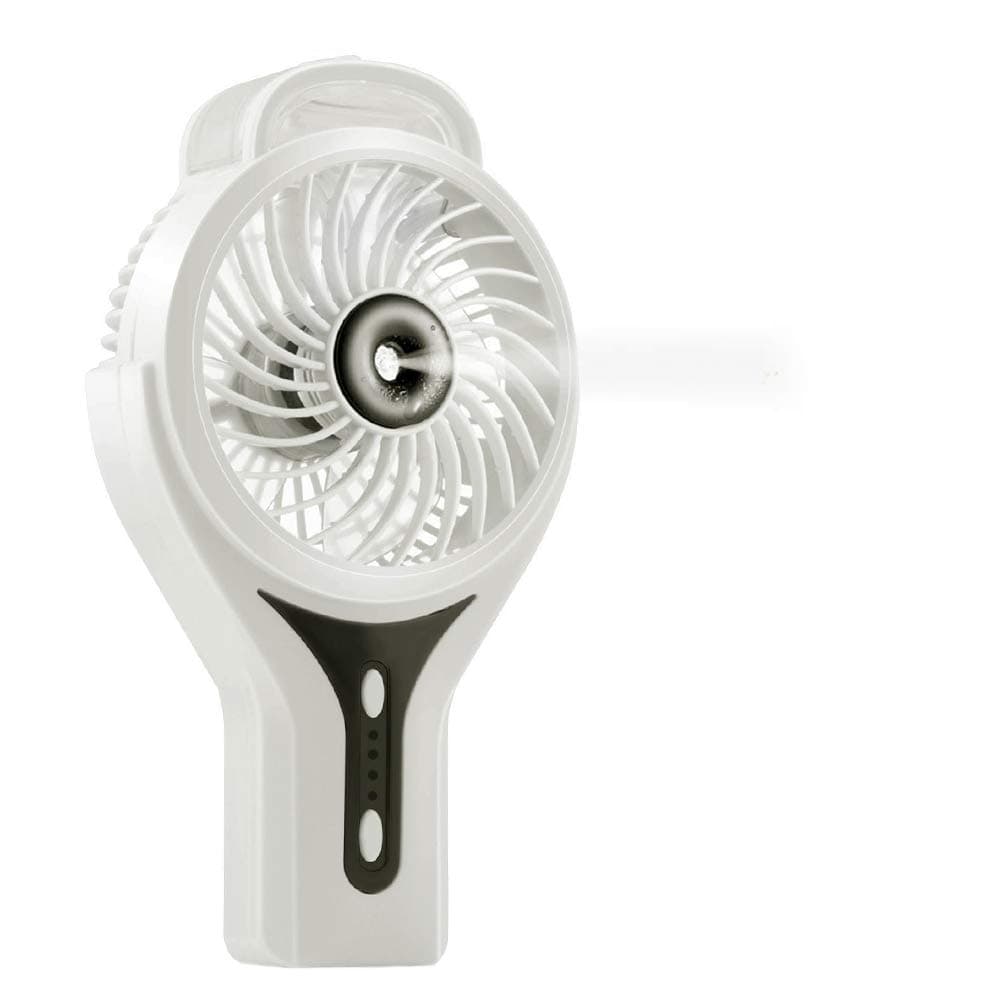 Intsun Portable Mini Handheld USB Misting Fan with Personal Cooling Mist Humidifier Rechargeable Mini Misting Cooling Fan Electric Personal Fans for Home Office and Travel (White)
