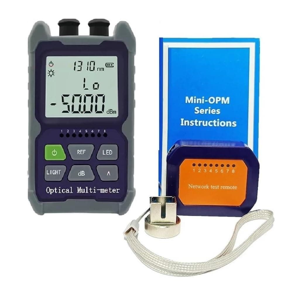 TECHTEST4 in 1 Optical Power Meter with Laser Light, Fiber Optic Power Meter Visual Fault Locator 2mw Vfl Light Source Fc/sc Range -50~+26dbm Lan Tester