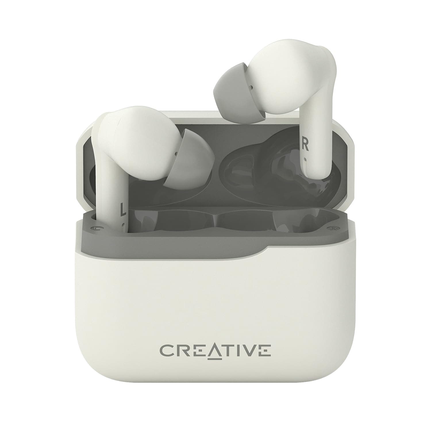 Zen Air Plus Lightweight True Wireless in-Ears with Bluetooth LE Audio, Hybrid Active Noise Cancellation, Ambient Mode, Up to 32 Hours Total Playtime, 6 Mics with ENC Technology (Cream)