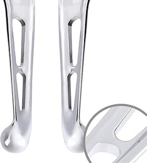 KiWAV Slotted Cut 10201A Ergonomic Hand Control Levers Chrome for Harley Davidson