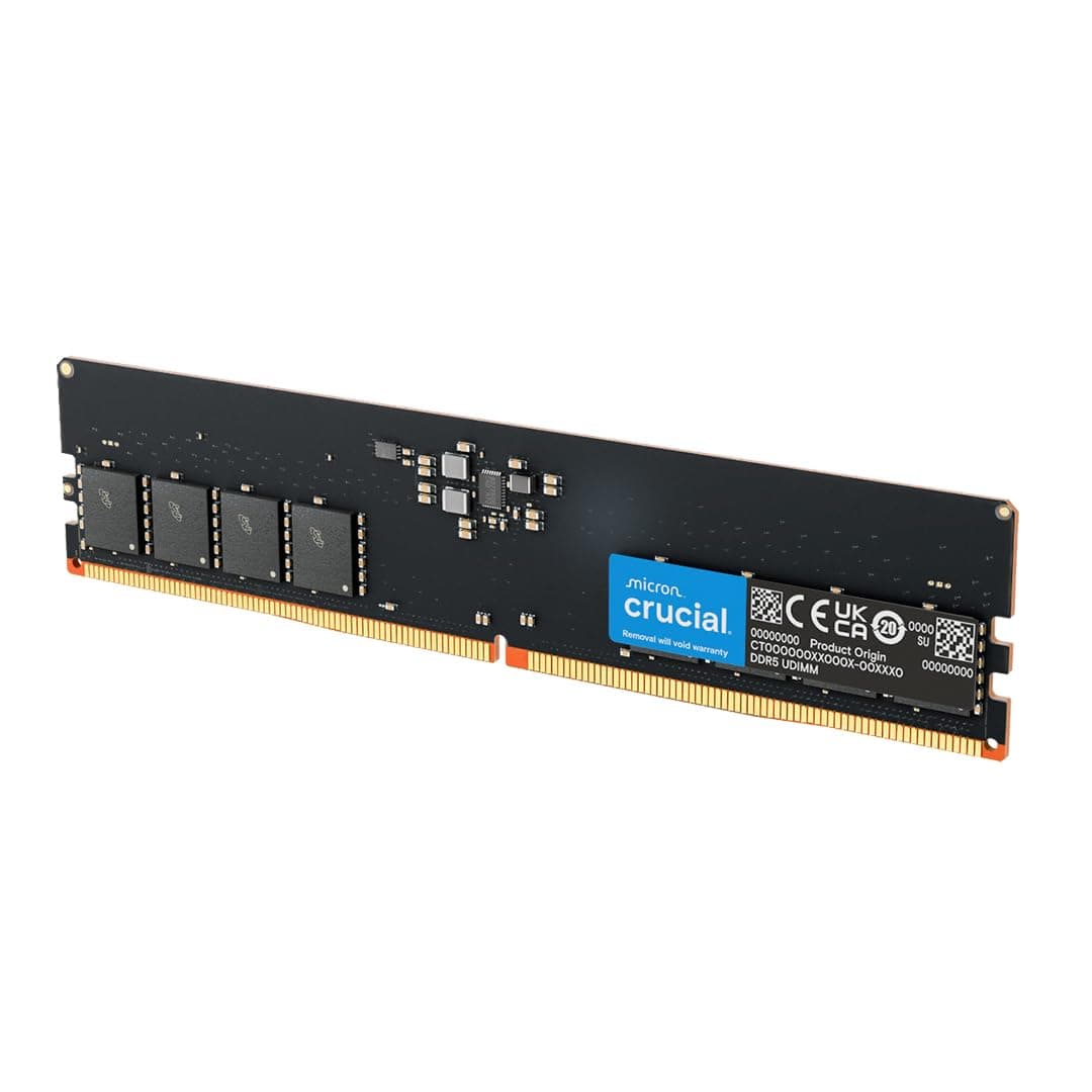 Crucial DDR5 RAM 64GB 5600MHz, Desktop Computer Memory, High Performance RAM (or 5200MHz, 4800MHz), CL46 - CT64G56C46U5