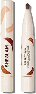SHEGLAMPerfect Skin High Coverage Concealer - Liquid Concealer Brush Moisturizing Weightless All - Day Hydrate Concealer Makeup (Hazelnut)