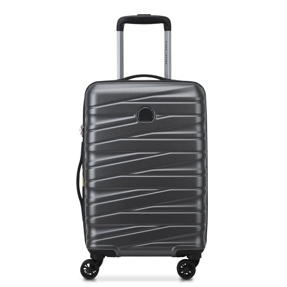 Tiphanie 66 cms Medium Check-in Polycarbonate Hardsided 8 Wheels Spinner Luggage/Suitcase/Trolley Bag for Travel with TSA Lock with Global Warranty 2 Years- Graphite Black