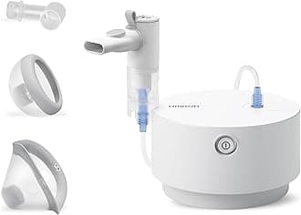 OMRON X105 Advanced All-in-One Compressor Nebuliser Machine for Both Adults and Kids, Compressor Steam Inhaler Machine for Treating Acute and Chronic Respiratory Conditions