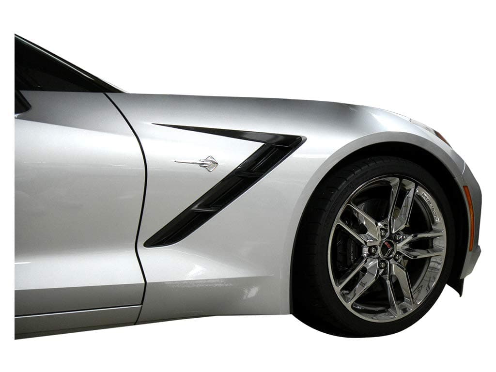 2014 2015 2016 2017 2018 2019 Corvette C7 Fender Vent Spears Accent Decal Stripe - Gloss Black