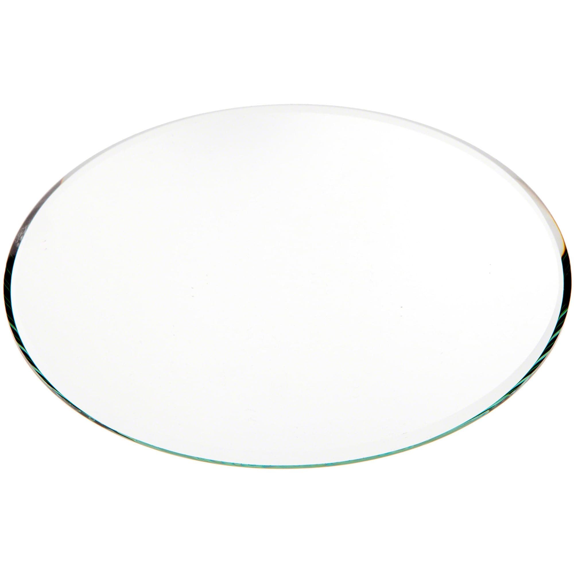 Plymor 6" Round, 3mm Thick Beveled Glass Mirror Circle