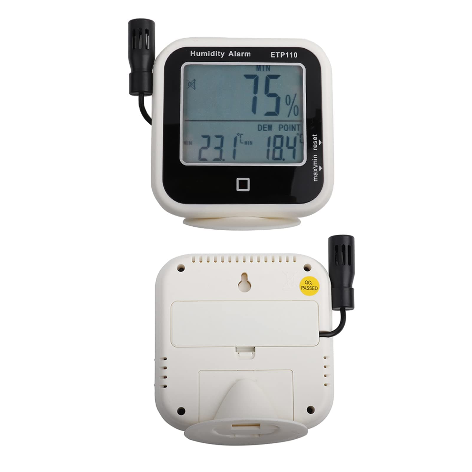 Dew Point Sensor, Easy Operation Digital Thermo Hygrometer Fast Installation 2 Modes for Laboratory for Home Instrumentation
