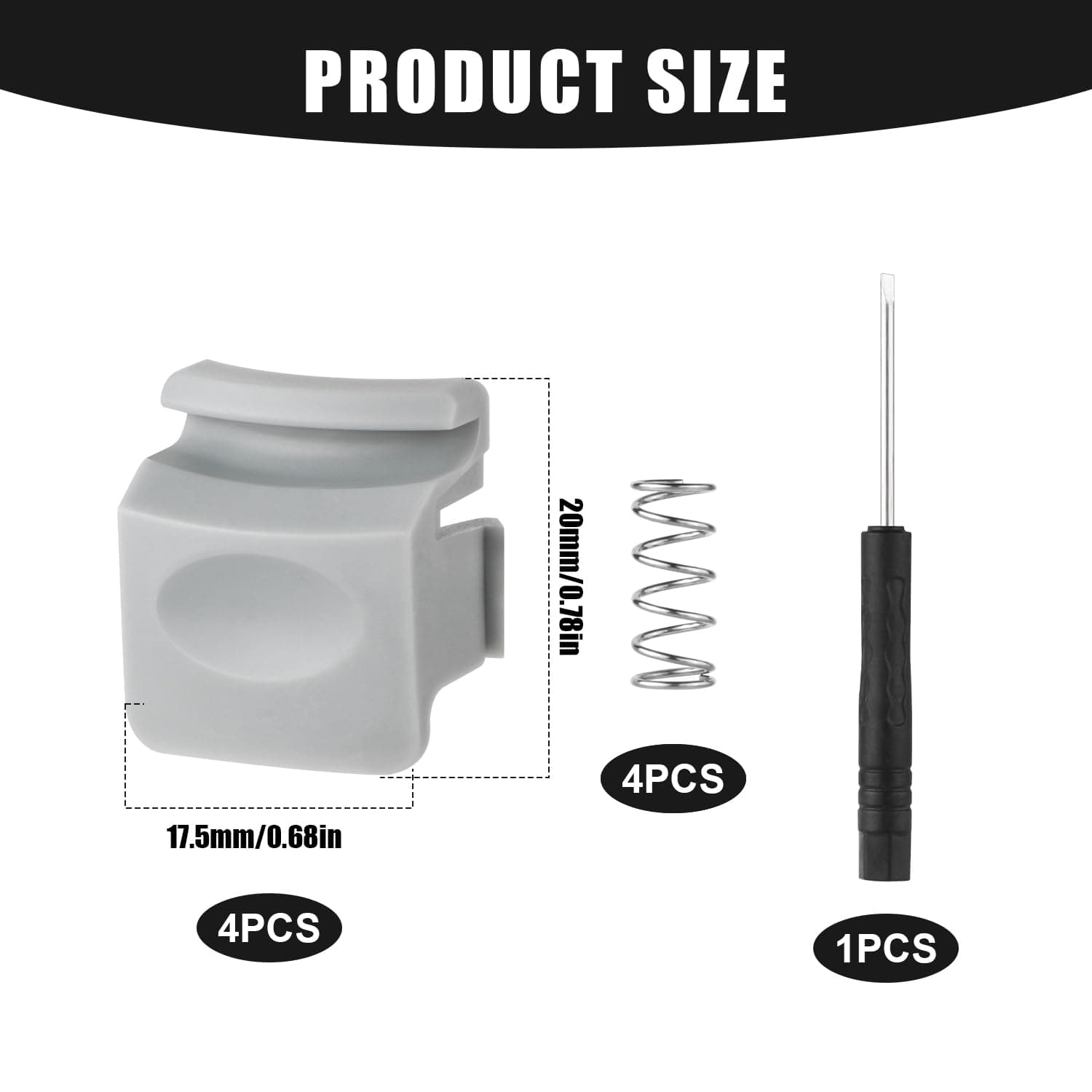 PEUTIER 4pcs Replacement Button Compatible with Owala FreeSip 24oz 32oz, BPA-Free Water Bottle Lid Mouth Push Switch Top Cap Seal Stopper Replacement Parts for Owala 19/24/32/40oz Accessories