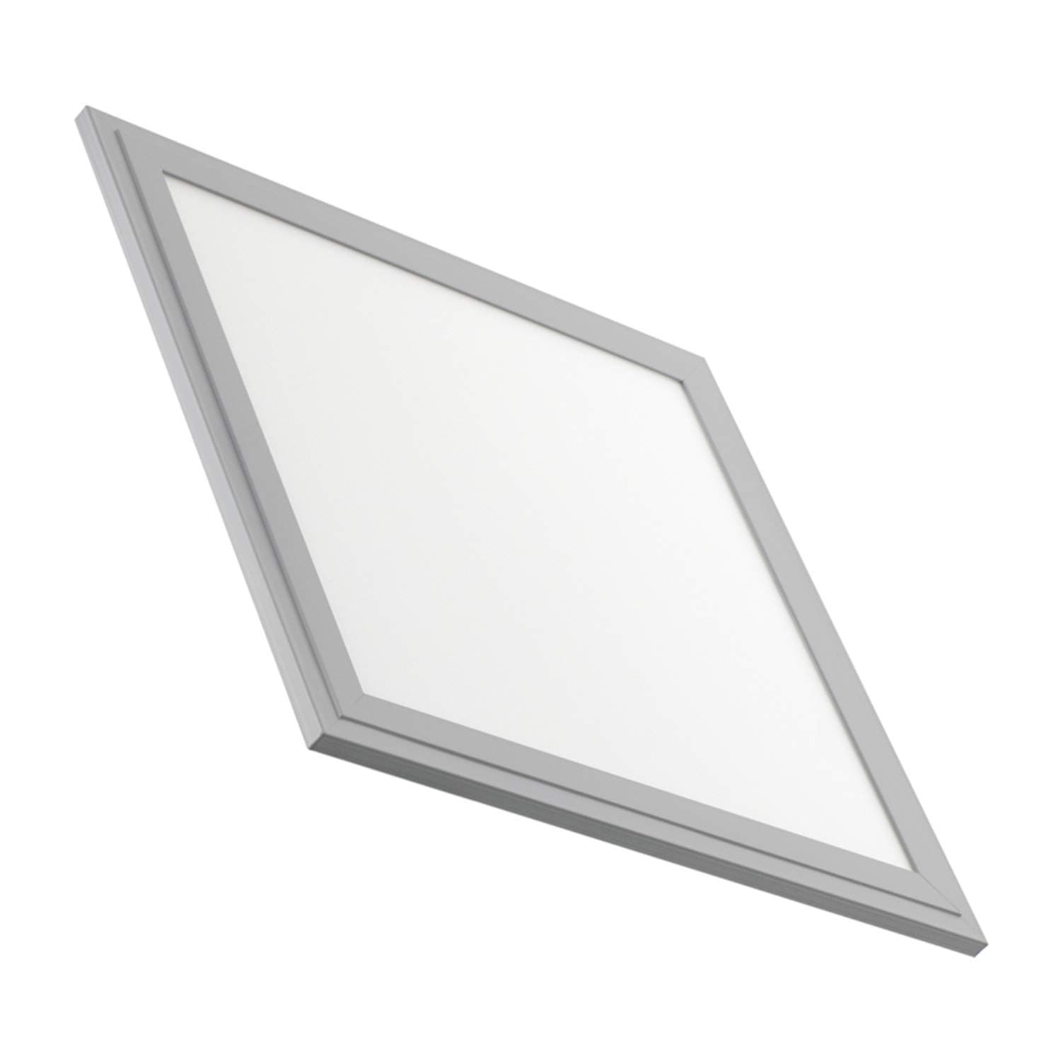 LEDKIA LIGHTING 30x30cm 18W Slim LED Panel with a Silver Frame - LIFUD Warm White 2800K - 3200K [Energy Class A+]