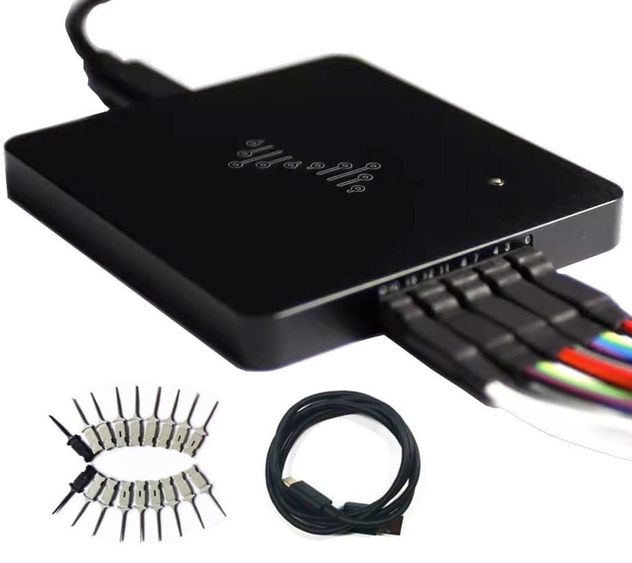 USB Logic Analyzer, 16 Channels, 400MHz Sampling Rate, 16G Sampling Depth, 256Mbits Memory, USB 2.0 Interface for PC Analysis on WinXP/10 Mac OS Linux (DSLogic Plus)