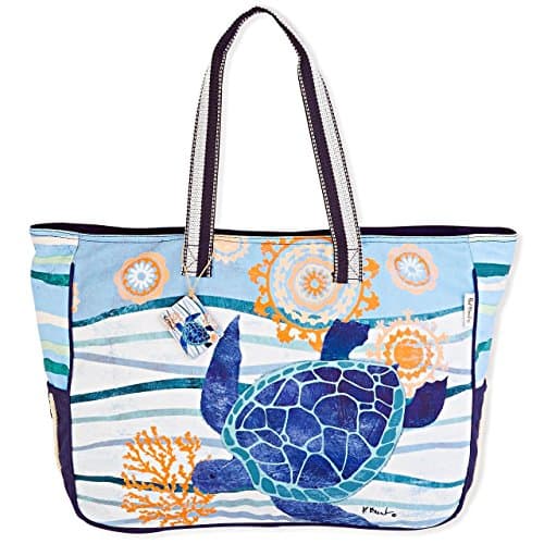 Sea Turtle in Flight Oversized Weekend Beach Tote Bag