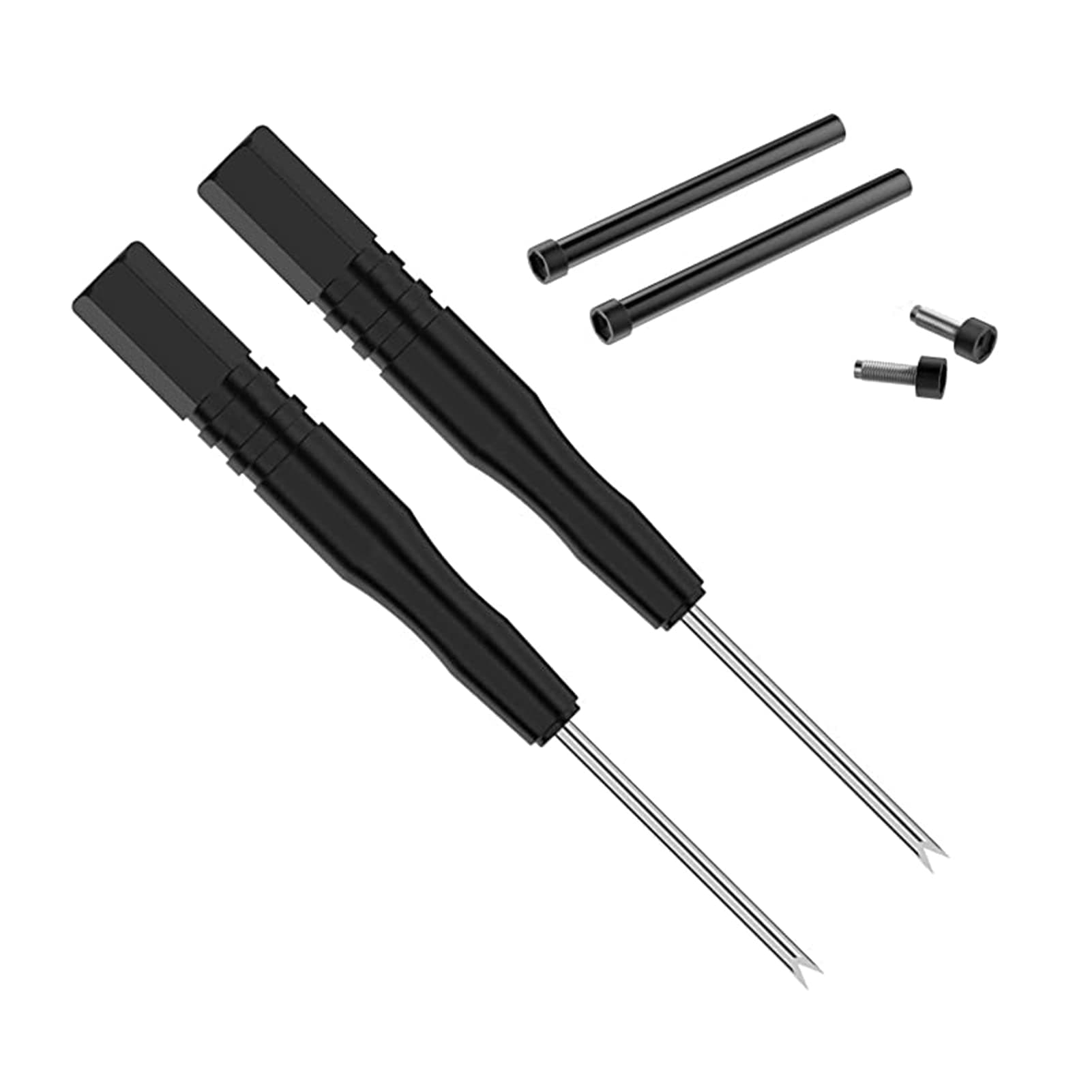 Compatible with Amazfit T-Rex 2 Smart Watch Screw Accessory, 2PCS Stainless Steel Replacement Screws with 2PCS Screwdrivers Removal Tool for Amazfit T Rex 2 Smartwatch (Black)
