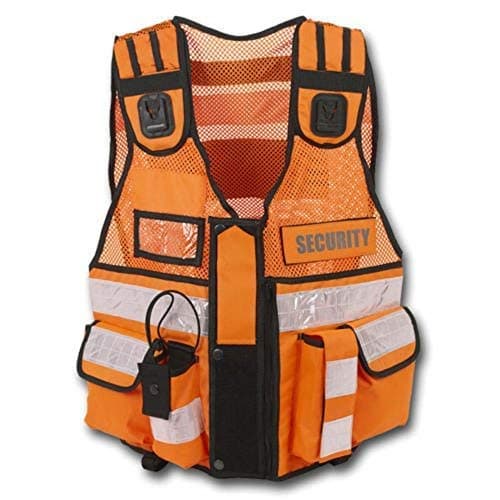 Tactical Mesh Security Vest Hi Viz Orange