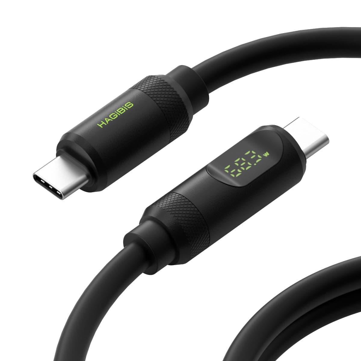 Hagibis USB 4 Cable, LED Display USB C 240W Fast Charging Cable with 8K@60Hz 40Gbps Data Transfer Thunderbolt 4/3 Video Cord for iPhone 17 16 15 Pro Max, iPad, MacBook Pro Air