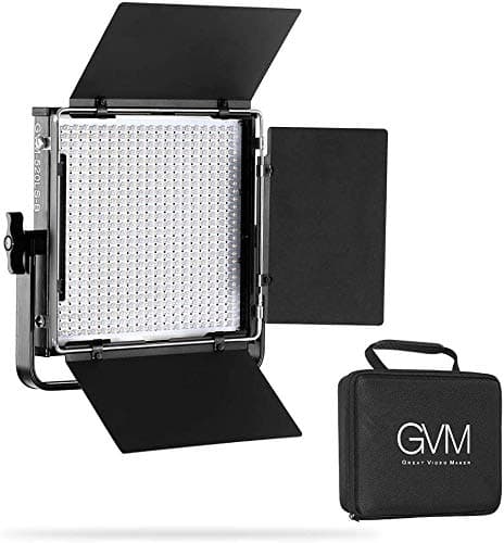 GVM LED Video Light Panel, Bi-color 3200K-5600K Dimmable LED Photography Light Panel for Studio Youtube Interview Portrait, Film Making and Video Shooting, LED Continuous Studio Light with Carry Bag