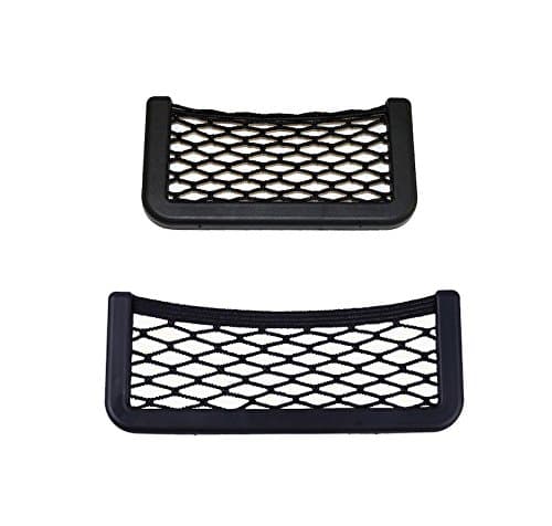 2x Storage Net Medium + Large Mesh Storage Compartment Storage Stretch Depot Car Cars, Trucks, Compartment Drawer Self-Adhesive Storage Black Duo Set for Fiat