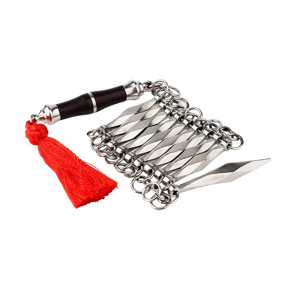 DREMDO Nine-Section Whip, Self-Defense Stainless Steel Octagonal Shape Combat Whip, Chinese Kung Fu Martial Arts Performance Whip for Beginners Fitness,L [Energy Class A]