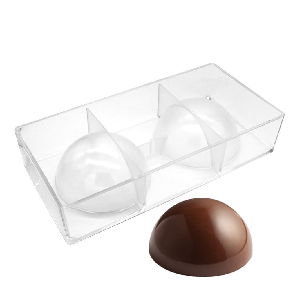 – Goldbaking Largest Half Ball Chocolate Mold Ball Polycarbonate Candy Mould Chocolate Semi Sphere Mold Tray (X-Large 3.94inch)