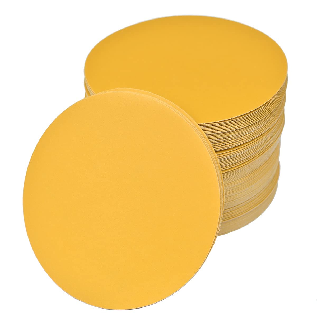 6-Inch No-Hole Hook and Loop Sanding Discs 600-Grit, Random Orbital Sandpaper for Automotive and Woodworking, 100-Pack