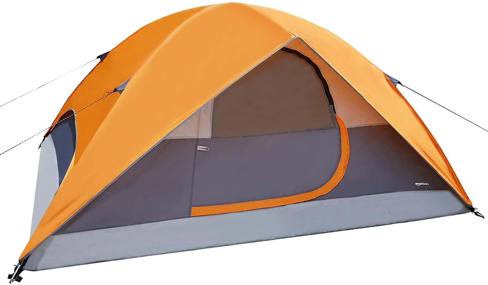 Amazon Basics Dome Camping Tent with Rainfly and Carry Bag, 3-Season Easy Set-Up Tent, 6 Person
