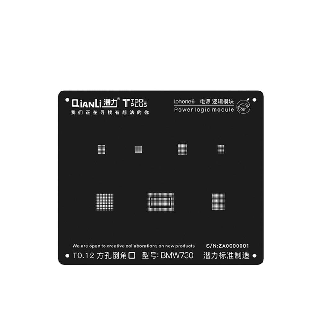 QianLi ToolPlus 3D BGA Reballing Stencil Black Power Logic Module Stencils Template for iPhone 5S 6 6P 6S 6SP 7 7P 8 8P X (6/6P BMW730)
