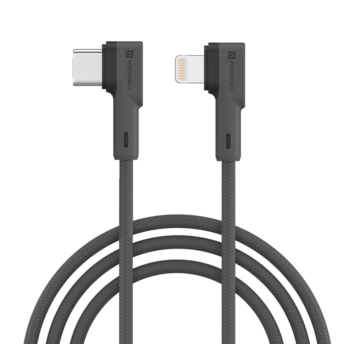 Konnect L 20W PD Quick Charge Type-C to 8-Pin USB Mobile Charging Cable, 1.2M, Tangle Resistant, Fast Data Sync(Grey)