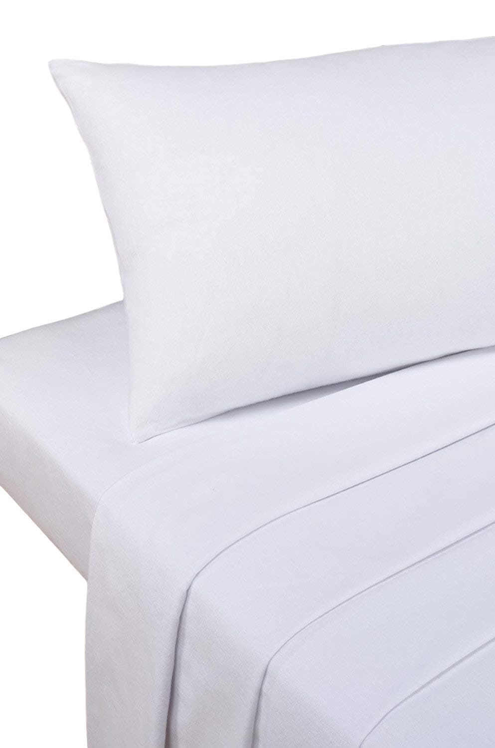 2' 6" Percale 180 Thread Count Fitted Sheet. White. Ideal for Bunk Bed, Small Single and Caravan Bed.