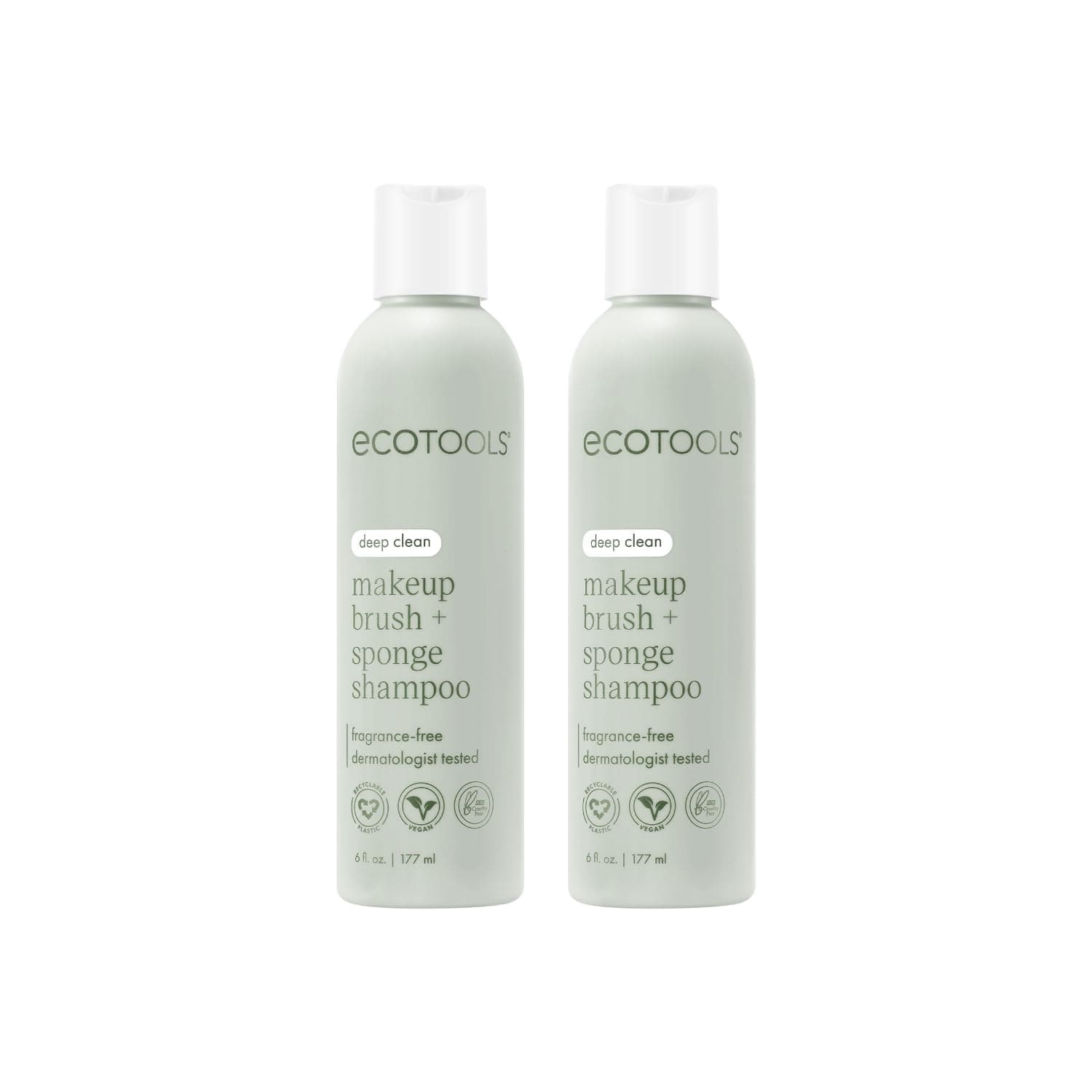Shampoo, 6 Ounce (2 Count) : Ecotools Makeup Brush Cleansing Shampoo, 6 Ounce (2 Count) Two Bottle Makeup Brush Cleaner Value Pack