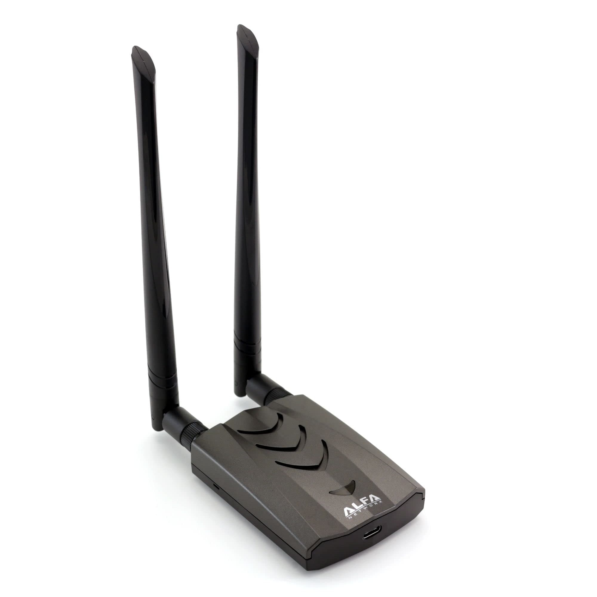 Long-Range Dual-Band AC1200 Wireless USB 3.0 Wi-Fi Adapter w/2x 5dBi External Antennas - 2.4GHz 300Mbps/5GHz 867Mbps - 802.11ac & A, B, G, N
