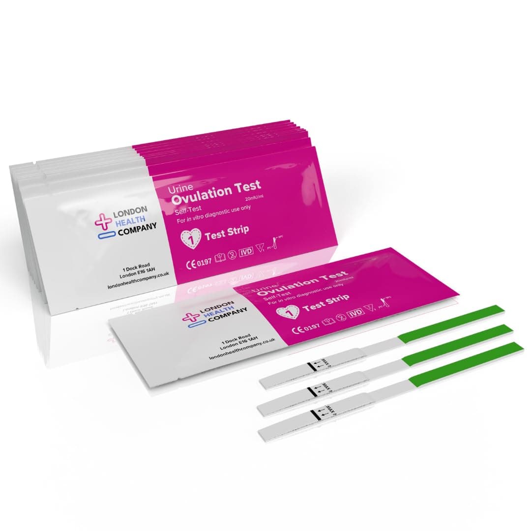 50 x Ovulation Test Strips. Sensitive Fertility Predictor Testing Kit (Wide Width)