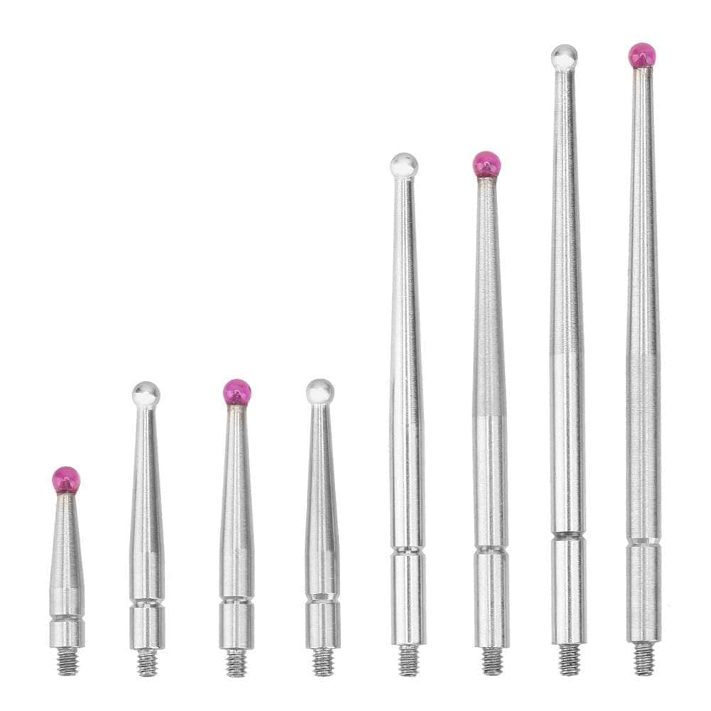 Tungsten Steel/Ruby Head Dovetail Rails Dial Gauge Needle 1.6mm Indicator Probe Test Indicators(M1.6*L44.5*D2.0-Tungsten Steel Head)