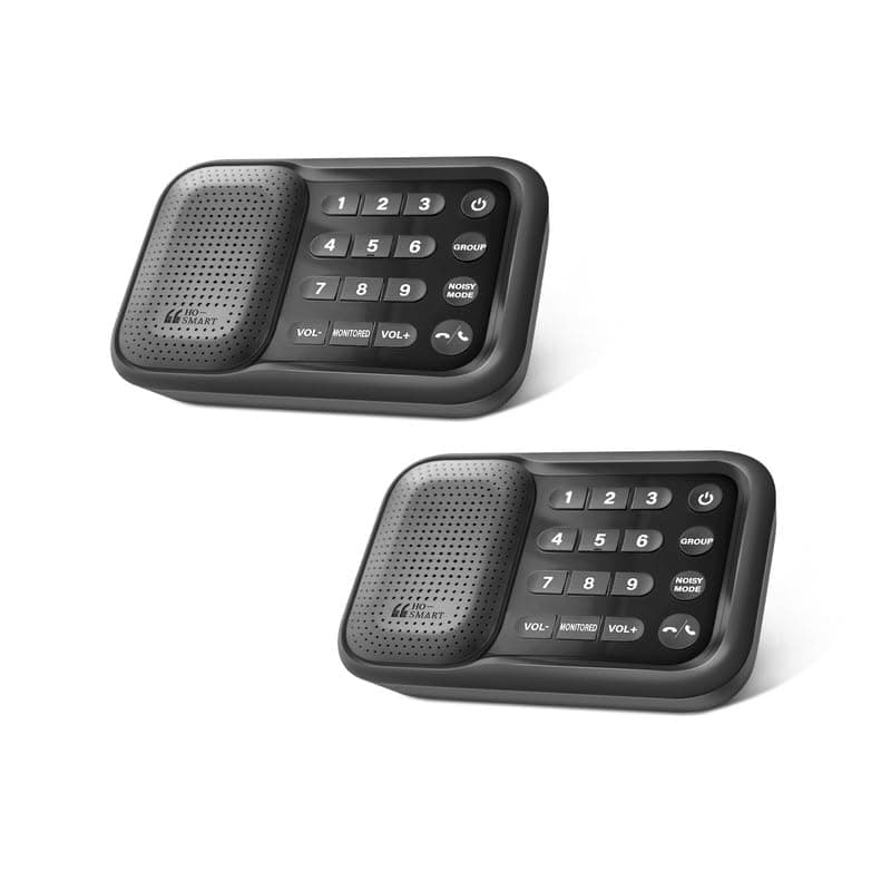 H HOSMART Intercoms Wireless for Home, 2024 Upgraded Full Duplex Wireless Intercom System for Home Use, Battery Powered Intercom 1500 Feet Range Portable Home Intercom for Business